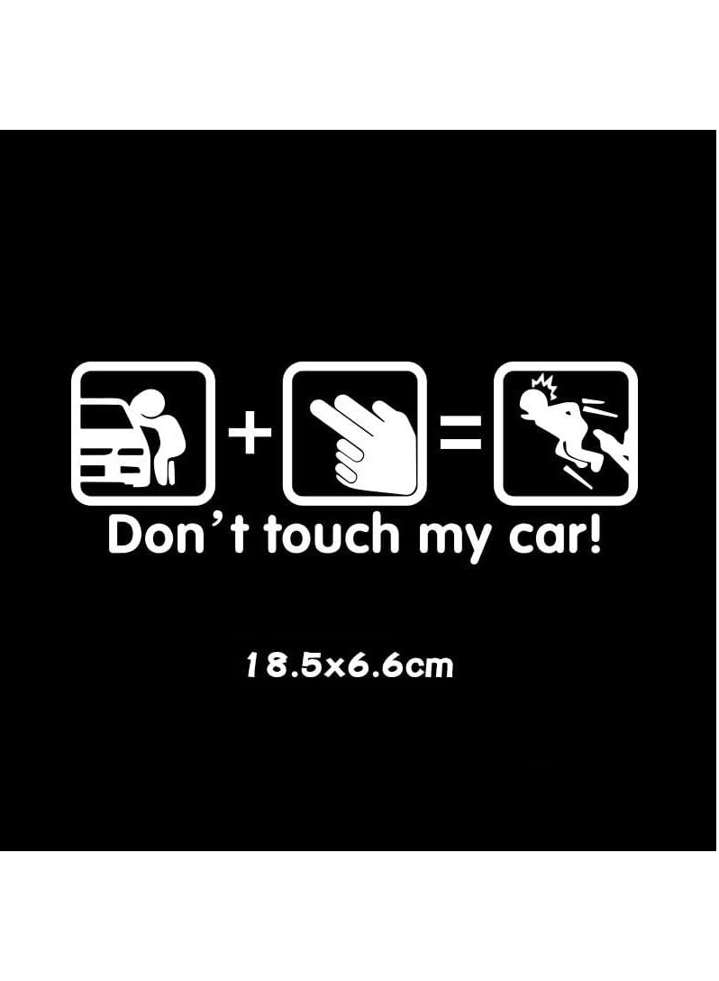 Rubik ملصق "لا تلمس سيارتي" تحذير مضحك، علامة عاكسة للغاية، رمز مضحك لتزيين الجزء الخارجي للسيارة - Image 2