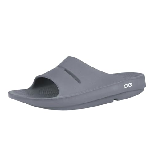 OOFOS OOahh Recovery Slide, Slate - Women’s Size 11, Men’s Size 9 - Image 1