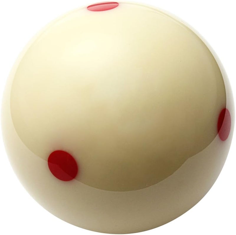 MOOCY Red Dot Cue Ball, AAA-Grade PRO 6 Dot Billiard Practice Training Measle Que Ball - 2 1/4" - Image 1