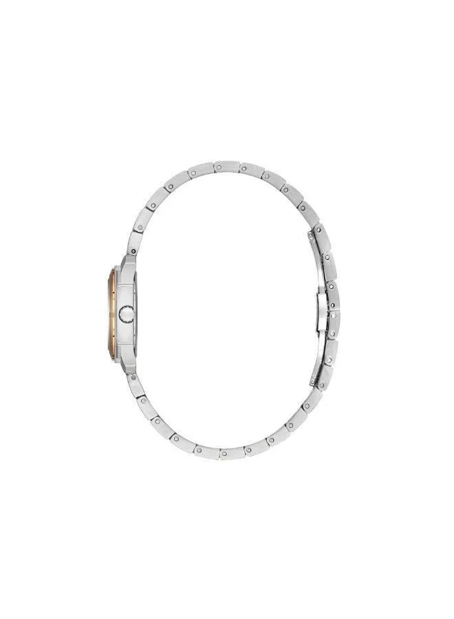 Daniel Klein Women's Stainless Steel Silver and Rose Gold Brass Case Analog Warm Grey Round Sunray Dial Japanese Quartz Premium 30 Meters Water Resistant