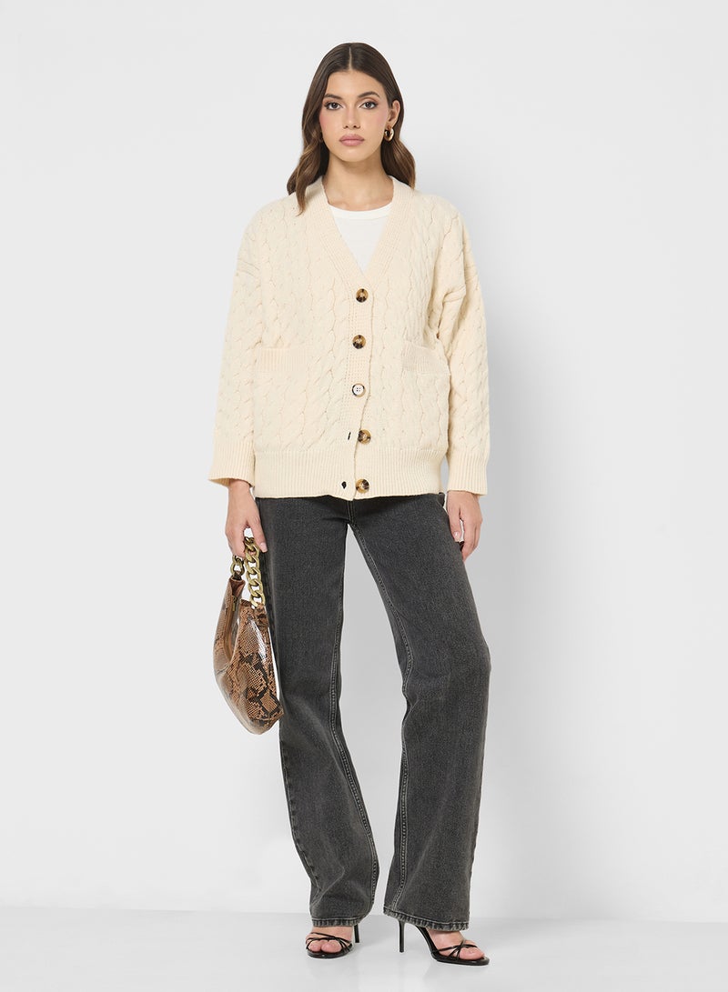 ايلا كنزة صوف محبوكة بالكابل - Image 4