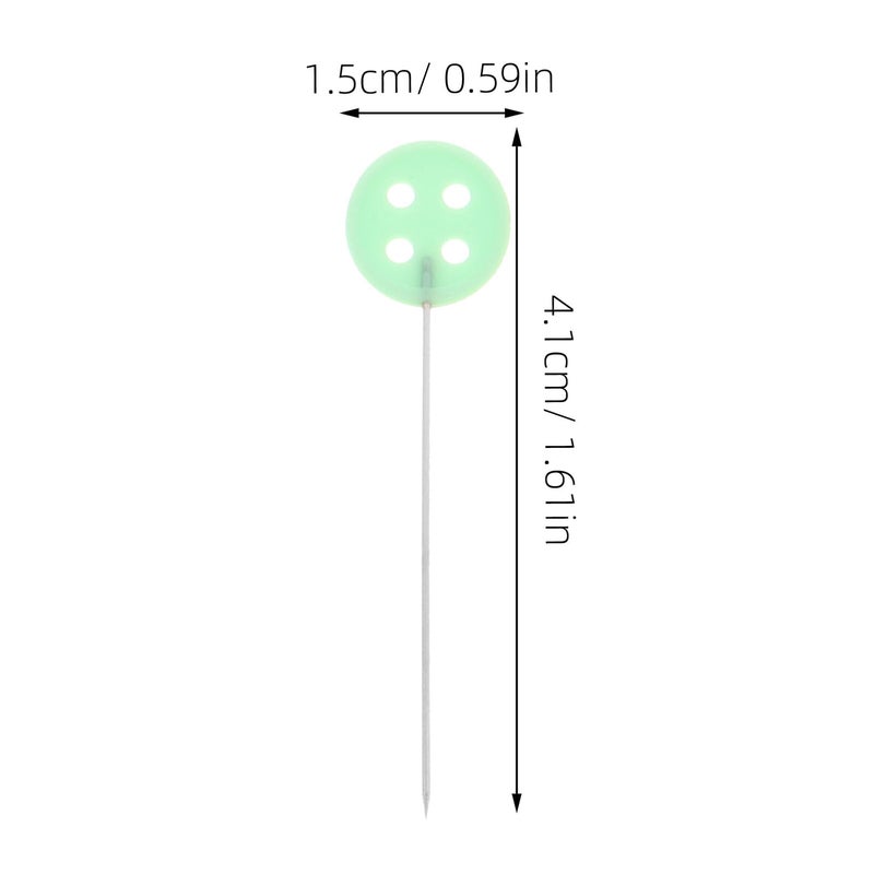 Decorative Straight Pins with Button and Bow Tie Heads for Sewing Embroidery and Quilting 200pcs - Image 3