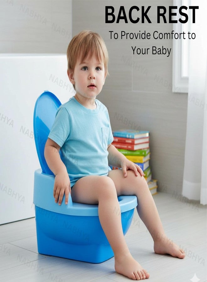 Zerya Baby Style Toilet Training Potty Seat With Upper Closing Lid, Baby Potty With Removable Bowl (Blue) - Image 3