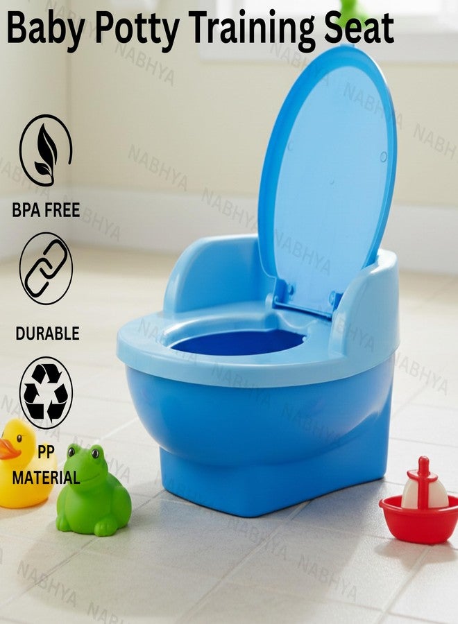 Zerya Baby Style Toilet Training Potty Seat With Upper Closing Lid, Baby Potty With Removable Bowl (Blue) - Image 5