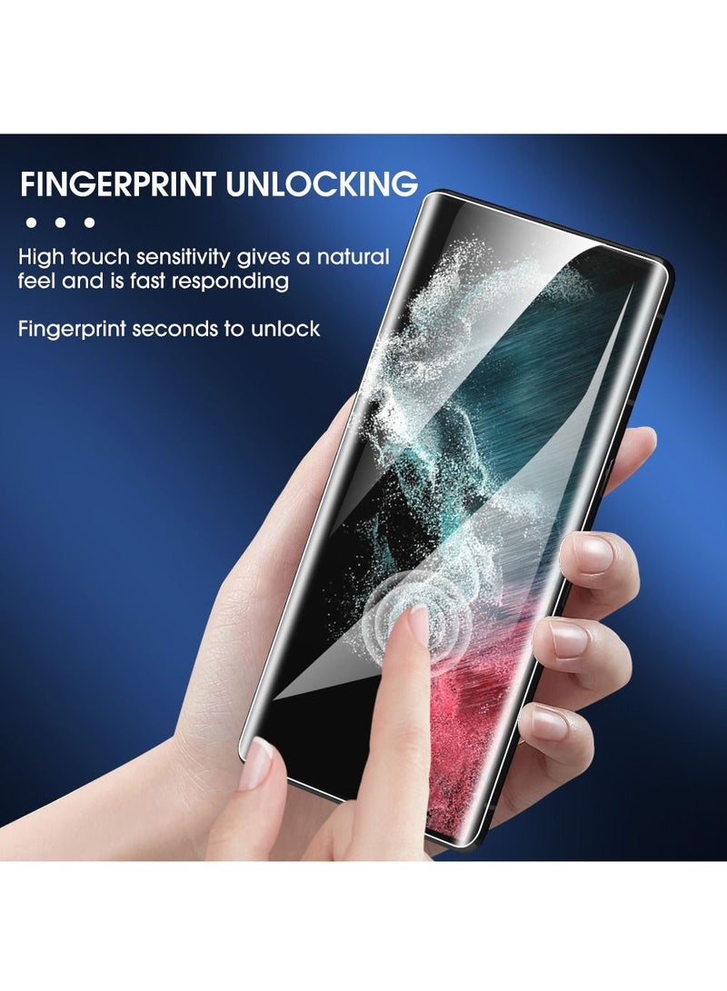 LEDIN Samsung Galaxy S23 Ultra UV Tempered Glass Screen Protector Full Glue Curved Protective Film Fingerprint Unlock - Image 4