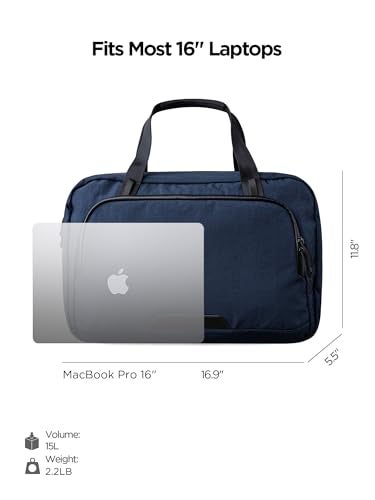 ALPAKA Bravo Brief - 16 Inch Laptop Briefcase, Moonlight Blue Computer Bag with Weatherproof Axoflux 400D Fabric, Messenger Bag for Men and Women, Business Bag for Work Travel - Image 3