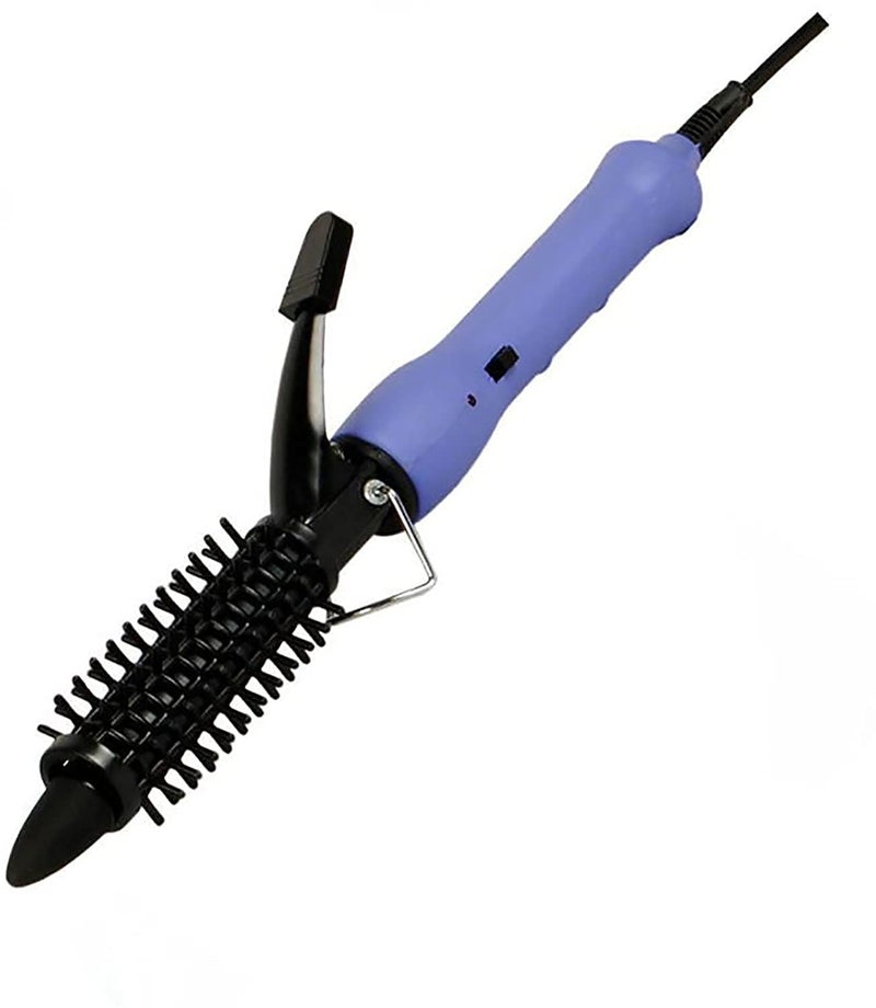 Nirvani AIO-16B Professional 22MM Barrell Hair Curler Ceramic Coated Iron Rod for Long Lasting Curls (Purple)