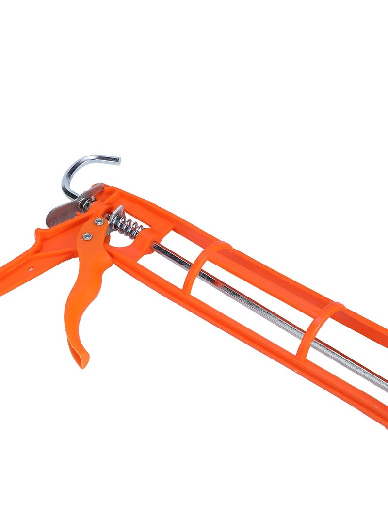 Caulking Gun II -Orange- Durable Manual Silicone Sealant Tube Applicator Adhesive Cartridge Caulk Dispenser with Smooth Trigger - for Professional Construction Projects and DIY Home Repair