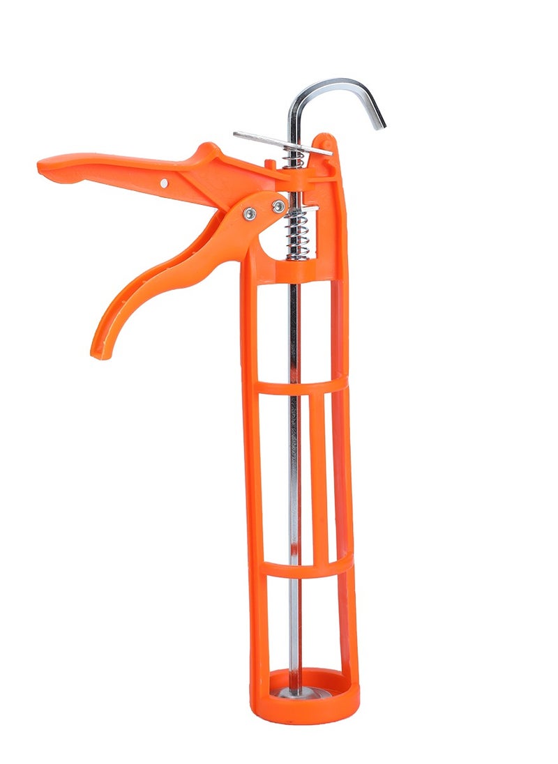 Caulking Gun II -Orange- Durable Manual Silicone Sealant Tube Applicator Adhesive Cartridge Caulk Dispenser with Smooth Trigger - for Professional Construction Projects and DIY Home Repair