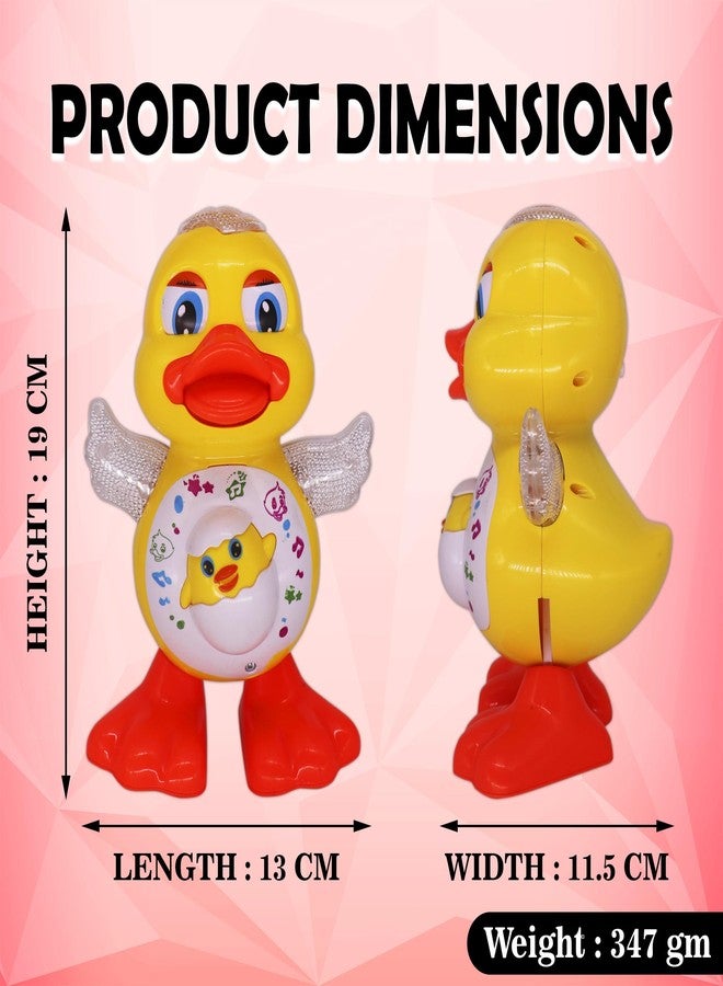 Aseenaa Dancing Duck with Music LED Lights Flashing and Music – Real Action Duck Toy for Toddler Boys and Girls | Pack of 1 ( Multicolor ) - Image 5
