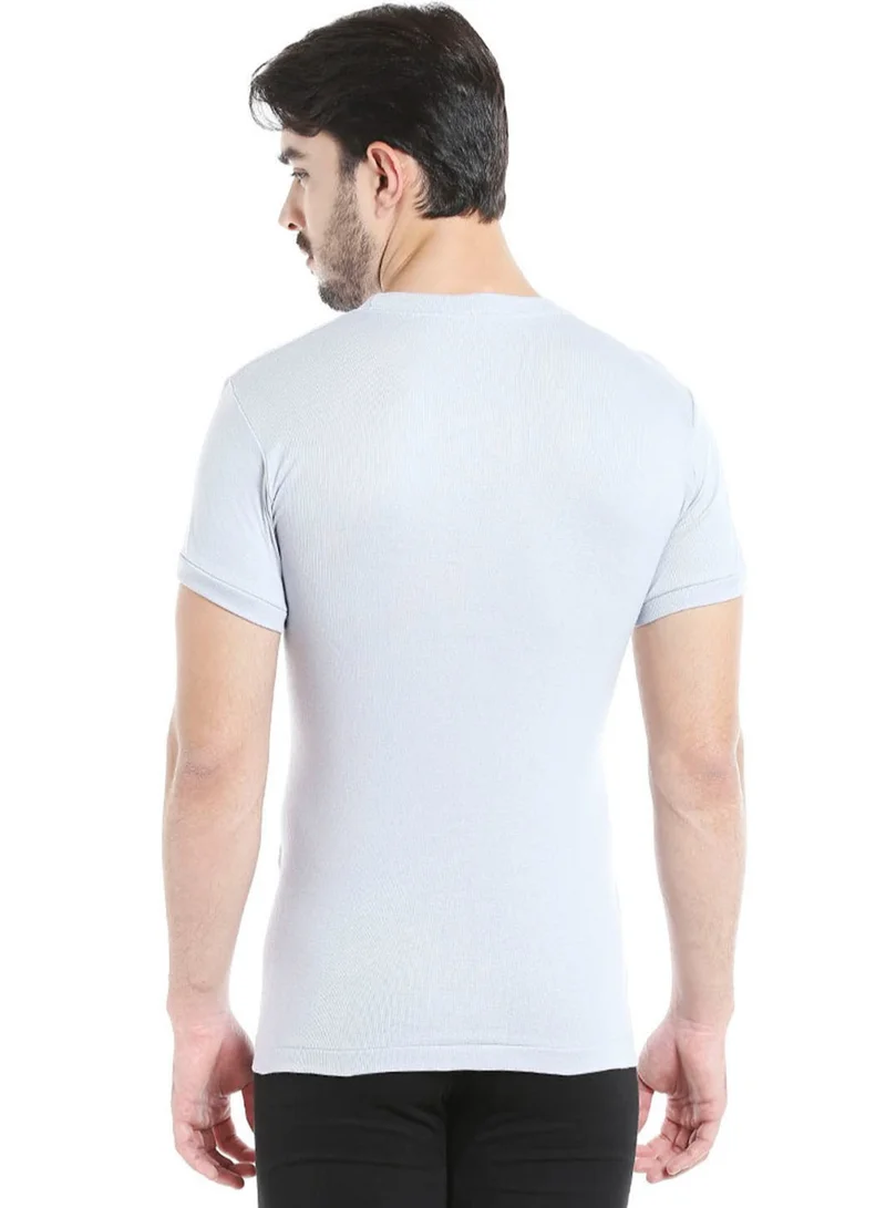 BYC MEN'S O-NECK COTTON UNDERSHIRT (PACK OF 3) - GREY