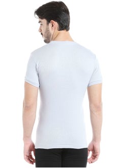 BYC MEN'S O-NECK COTTON UNDERSHIRT (PACK OF 3) - GREY  - Image 5