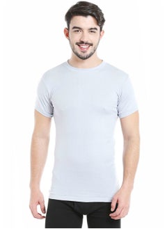 BYC MEN'S O-NECK COTTON UNDERSHIRT (PACK OF 3) - GREY  - Image 3