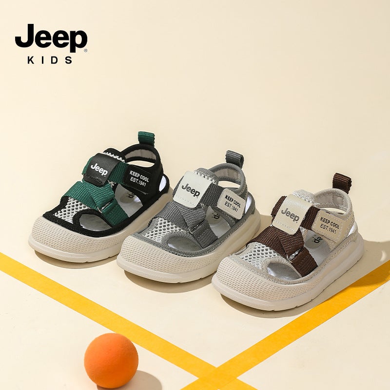 Jeep Children'S Shoes Baby Sandals 6-12 Months Summer Mesh Breathable Toe Cap Anti-Kick New Baby Toddler Shoes - Image 5