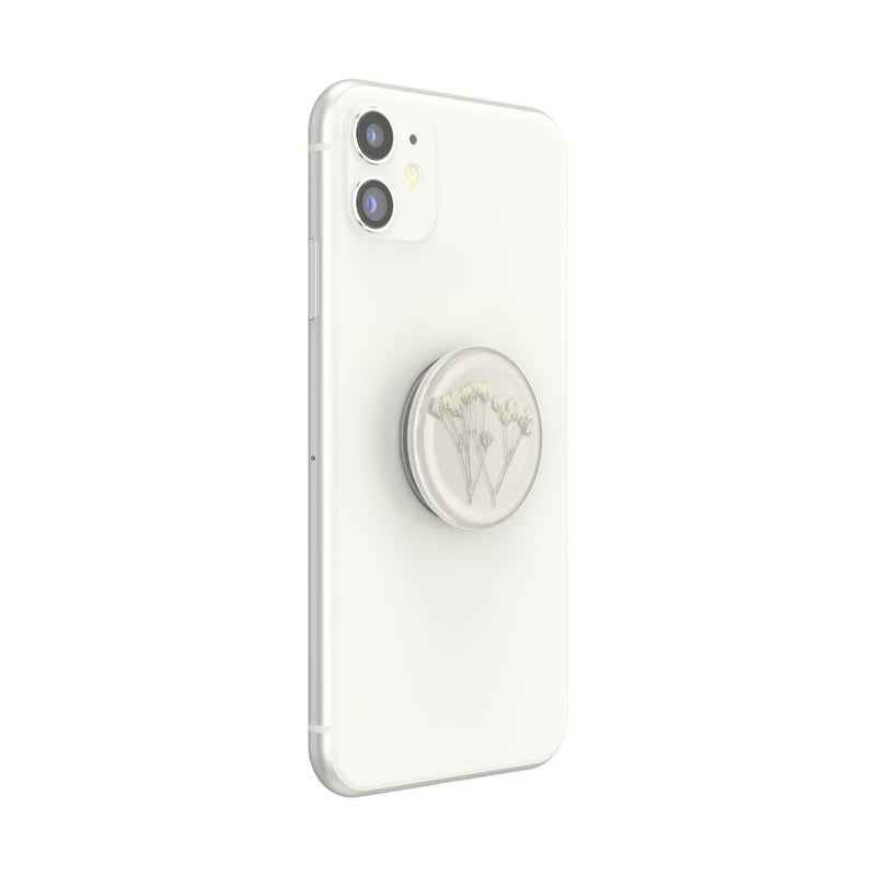 PopSockets Adhesive Phone Grip, Holder, Phone Stand, Flower - Pressed Flower Baby's Breath - Image 3