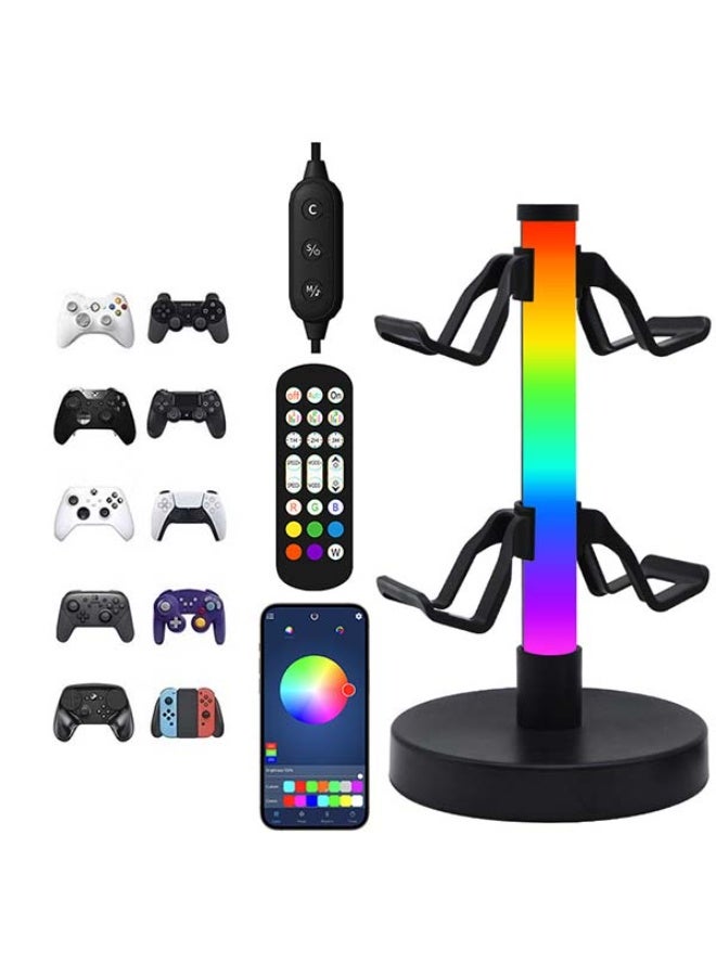 اوراکس وحدة تحكم لعبة عالمية وموقف سماعات الرأس ، إضاءة محيطية RGB ، تطبيق والتحكم عن بعد ، مدعوم بواسطة USB ، ملحقات ألعاب مستقرة ضد الانزلاق لـ PS5 ، PS5 Pro ، PS5 Slim ، Xbox One ، التبديل - Image 1