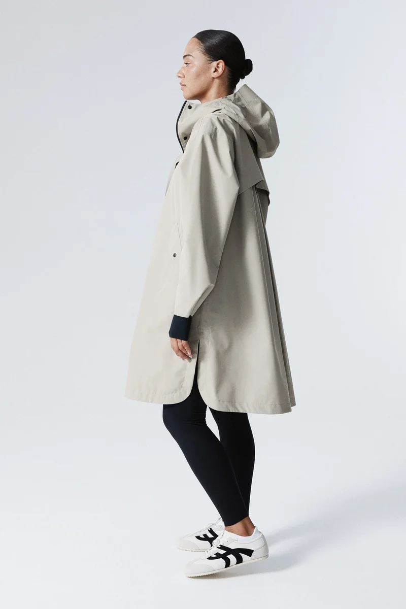 اتش اند ام معطف باركا مقاوم للمطر من نسيج ستورم موف