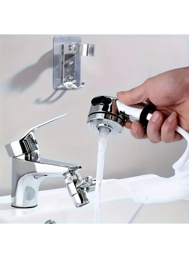 مجموعة ممدة الصنبور من 4 قطع مع رأس دش خارجي ومحول خيوط أوروبي - Image 2