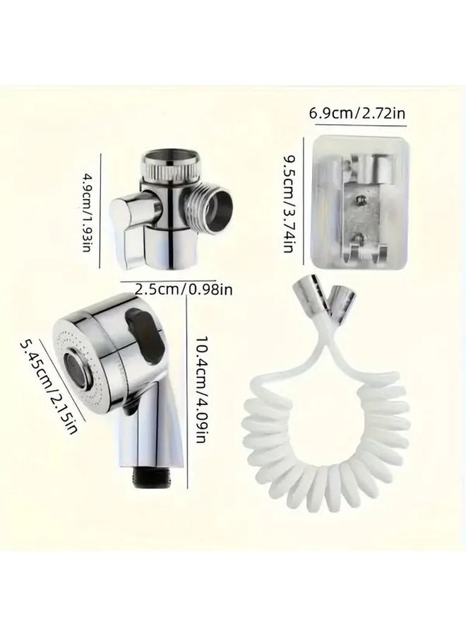 مجموعة ممدة الصنبور من 4 قطع مع رأس دش خارجي ومحول خيوط أوروبي - Image 4