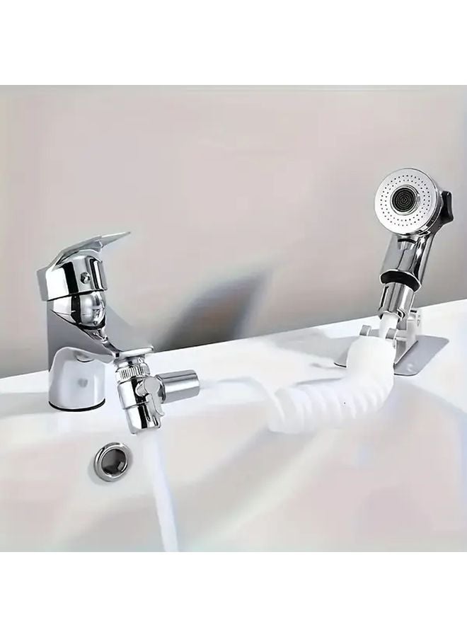 مجموعة ممدة الصنبور من 4 قطع مع رأس دش خارجي ومحول خيوط أوروبي - Image 3