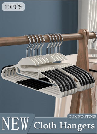 10 Pack Plastic Clothes Hangers, Durable Clothes Hangers with Non-Slip Pads 360°Swivel Hook, Space Saving Easy Slide Clothes Hanger for Closet, Great for Shirts, Pants, Scarves, Strong Enough for Coat - pzsku/Z75F42FD1BA9273BA64E2Z/45/1746388849/5f1de8f1-3cea-4d48-88a0-5f234cf8e895