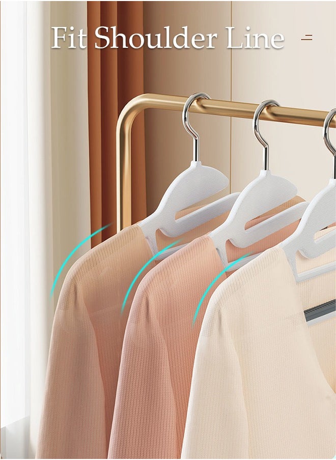 10 Pack Plastic Clothes Hangers, Durable Clothes Hangers with Non-Slip Pads 360°Swivel Hook, Space Saving Easy Slide Clothes Hanger for Closet, Great for Shirts, Pants, Scarves, Strong Enough for Coat