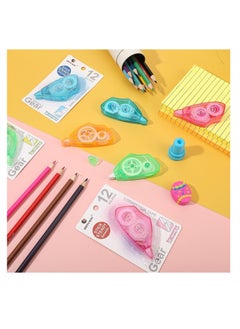 Y&D Correction Tape Roller, Crafts Scrapbook for School Study Teacher Reward Office Useful Gift Home Scrapbooking DIY Adhesive Dot Roller Applicators, Blue, Orange, Pink, Green (16 Pieces)  - Image 4