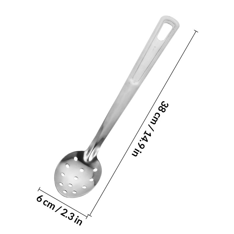 1 Set 4Pcs Stainless Steel Spoons Multipurpose Buffet Colander Spoons ( ) - Image 2