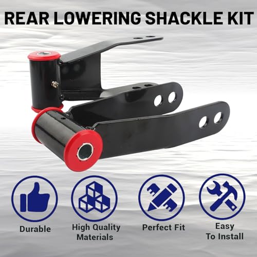 Gdydi 2" Rear Drop Lowering Shackle Suspension Kit Compatible with Ch~evy and G~m~c C1500 C2500 1988-1998, Silverado Sierra 1500 1988-2019, Replaces # 410520 - Image 3