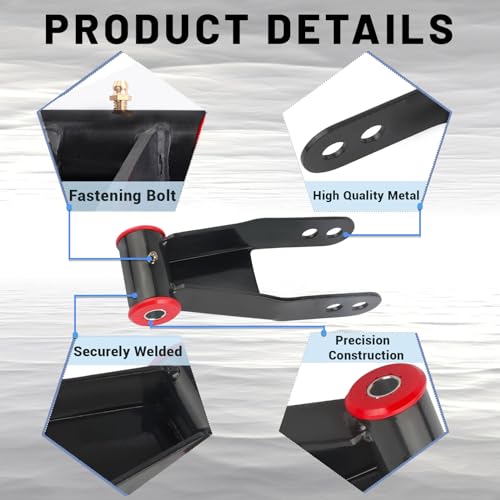 Gdydi 2" Rear Drop Lowering Shackle Suspension Kit Compatible with Ch~evy and G~m~c C1500 C2500 1988-1998, Silverado Sierra 1500 1988-2019, Replaces # 410520 - Image 2