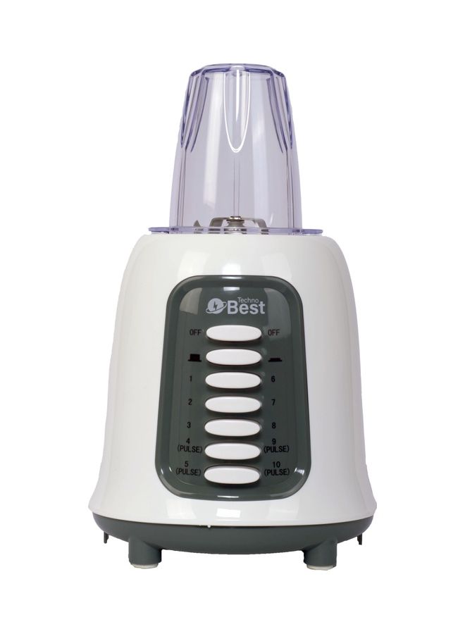 تكنو بيست 2 في 1 خلاط مع مطحنة 400 واط - BSB-001P 1.5 L 400 W BSB-001P أبيض/رمادي - Image 3