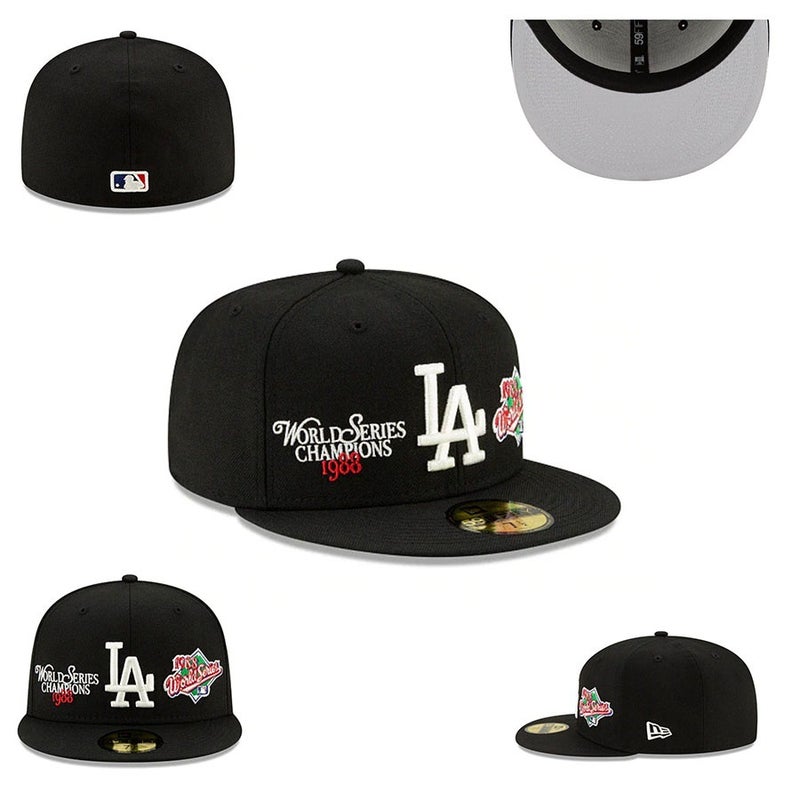 New Dense Embroidery Hat Lany Team Flat-Brim Baseball Cap American Hip-Hop Reversible Baseball League Team Cap - Image 1