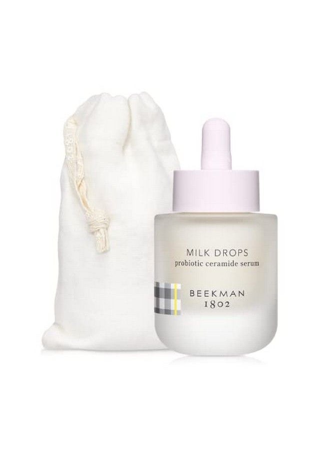 Beekman 1802 Milk Drops Daily Probiotic Hyaluronic Acid Ceramide Serum Hydrating Face Serum With Squalane Oil 100% Natural Ahas And Bhas 0.95 Oz  - Image 1