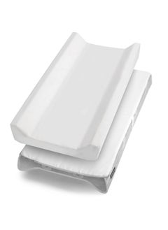 BaeBae Goods Contoured Baby Changing Pad w/Waterproof Foam Mattress, Includes 2 Soft, Removable & Washable Covers, Safety Straps, Non-Slip Bottom, Topper for Standard Size Infant Diaper Table & Dresser  - Image 3