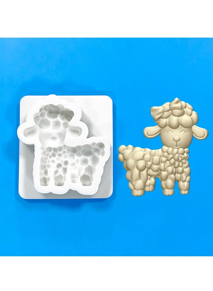 xozgdovg 3D animal Sheep silicone mold cake decoration Goat Fondant chocolate cake candy mold SL-3768-2