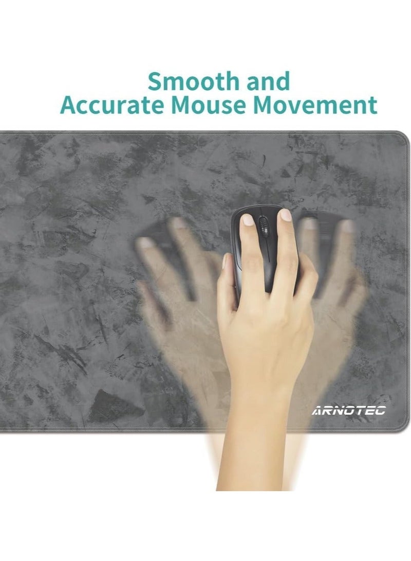 ARNOTEC لوحة ماوس ألعاب كبيرة الحجم للكمبيوتر المحمول (40 × 90 سم) لوحة ماوس مضادة للانزلاق ولوحة مفاتيح كبيرة ولوحة ماوس مكتب بحواف مخيطة - Image 3