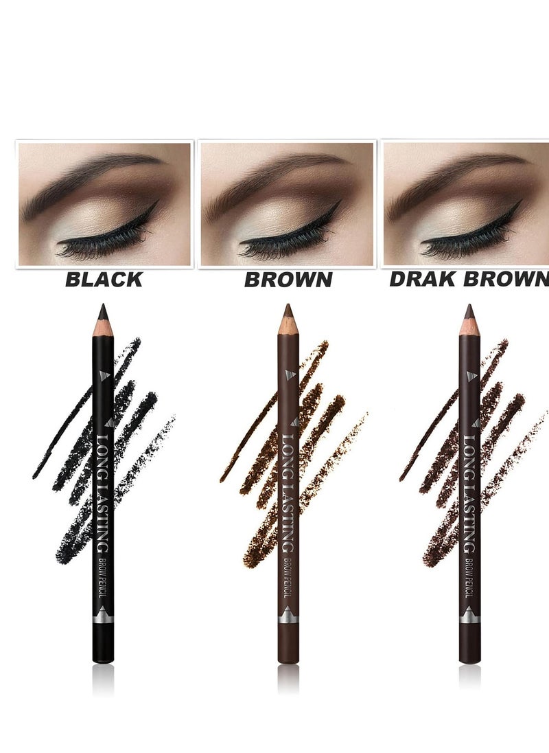 Sumeitang 12 Pcs Dark Brown Eyebrow Pencil Eyeliner Makeup，Soft Textured，Easy to Color，Waterproof，Long Lasting Eyebrow Tint Pen for Fills in Sparse Areas and Gaps Create a Natural Eye Brow  - Image 2