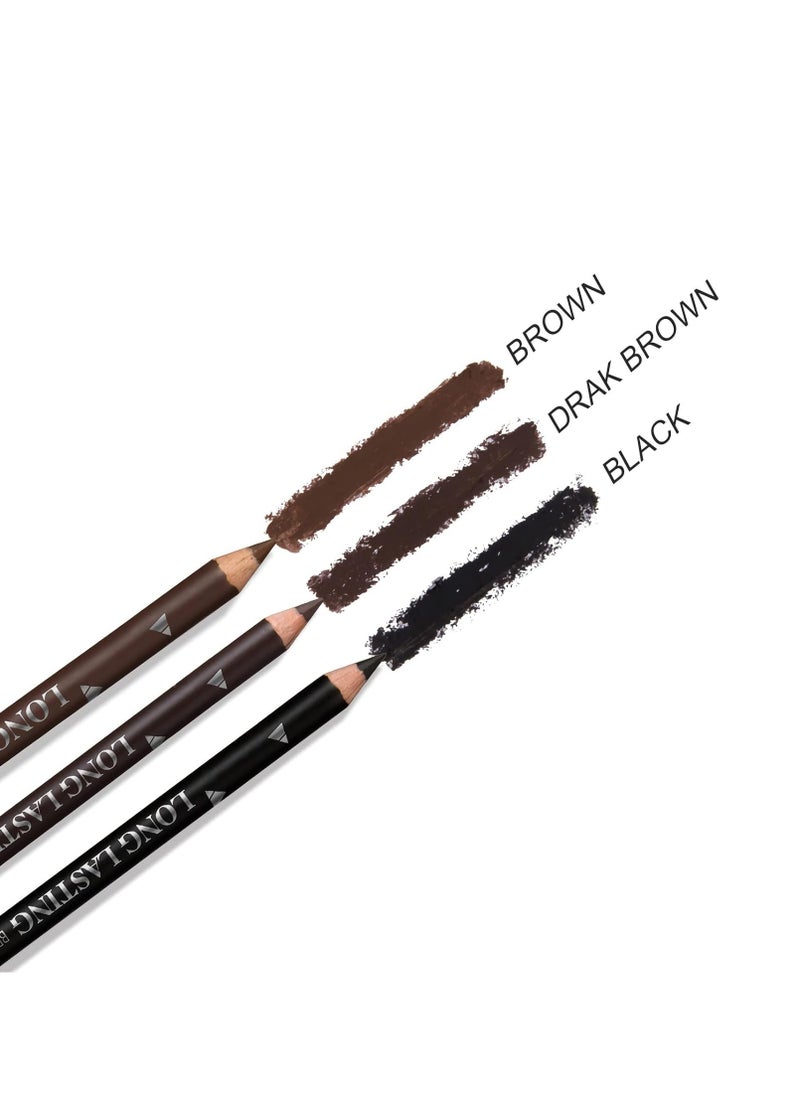 Sumeitang 12 Pcs Dark Brown Eyebrow Pencil Eyeliner Makeup，Soft Textured，Easy to Color，Waterproof，Long Lasting Eyebrow Tint Pen for Fills in Sparse Areas and Gaps Create a Natural Eye Brow  - Image 3