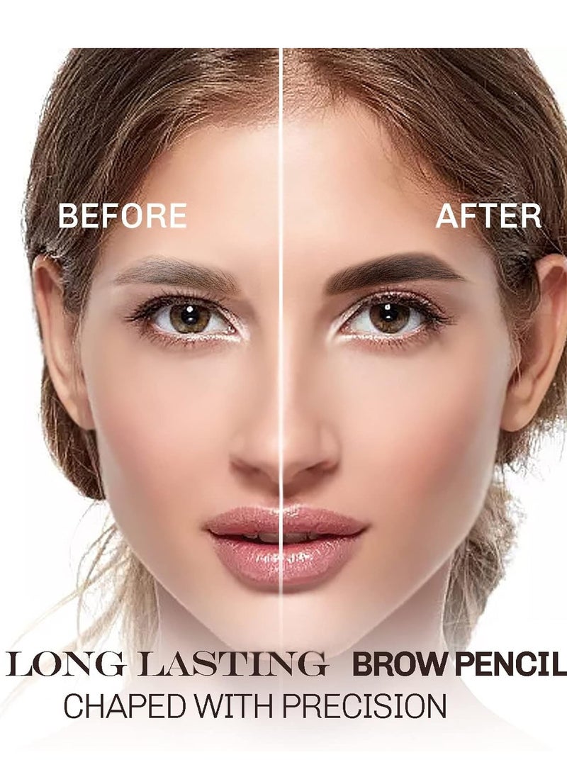 Sumeitang - 12 Pcs Dark Brown Eyebrow Pencil Eyeliner Makeup，Soft Textured，Easy to Color，Waterproof，Long Lasting Eyebrow Tint Pen for Fills in Sparse Areas and Gaps Create a Natural Eye Brow - Image 1