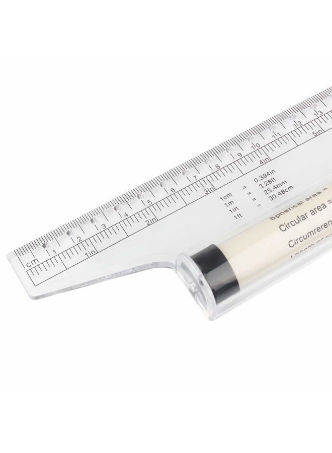 MYLIFEUNIT Multi-Purpose Drawing Parallel Rolling Ruler Balancing Scale - Image 2