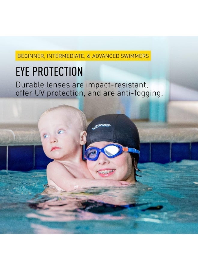 FINIS Betta Swim Goggles for Kids - Ages 5-10 - UV Protection - Anti-Fog Lenses - Soft Silicone Fit - Blue - Image 5