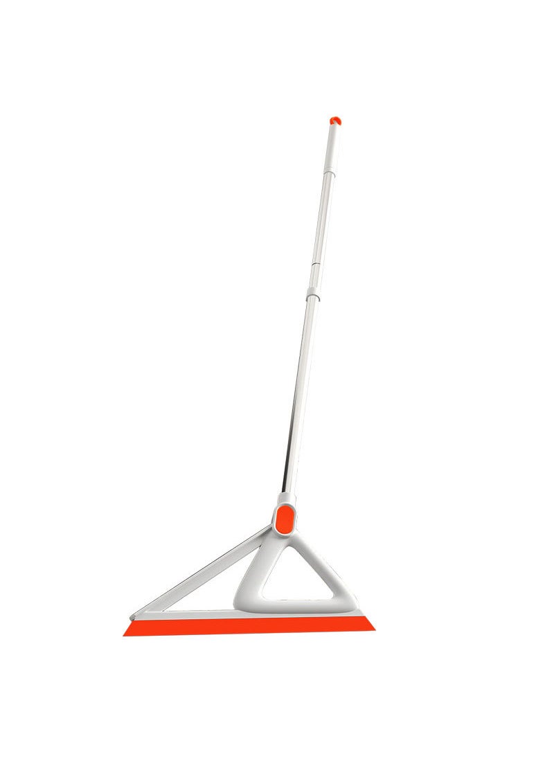 1 x 5 pcs Multifunctional Silicone Squeegee for Bathroom White Orange-Magic Broom 