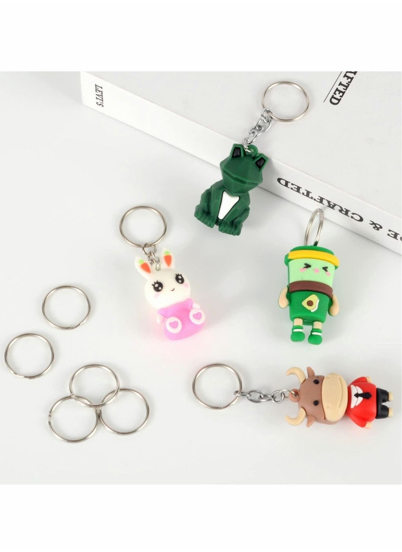 Generic - Split Ring, Small Key Rings Bulk Split Keychain Rings DIY Craft Metal Keychain Connector Accessories 200 Pcs - Image 1