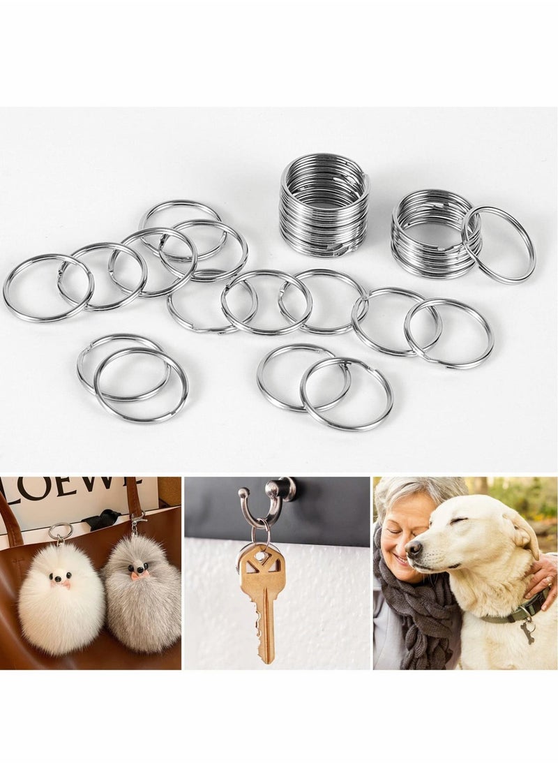 Generic - Split Ring, Small Key Rings Bulk Split Keychain Rings DIY Craft Metal Keychain Connector Accessories 200 Pcs - Image 1