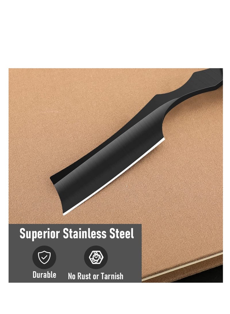 SOLARAE Cut Throat Razor Kit, Single Edge Razor Blades Straight Cut Throat Razors, for Shaving Stainless Steel Cut Throat Razor, with Leather Sharpener for Barber Home & Salon Straight Razor, Gifts for Men - Image 2