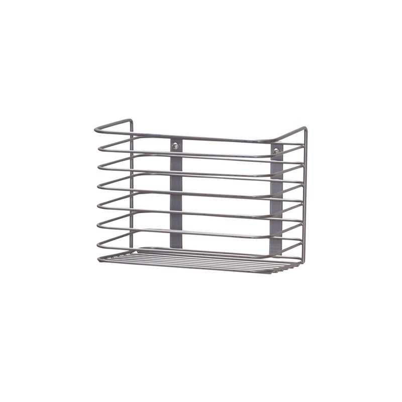 Household Essentials Door Mount Cabinet Organizer Steel Wire Basket Attractive Nickel Powder Coating Great for Saving Space Mounts to Solid Surface with Hardware Included