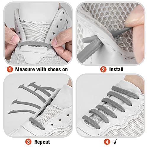 INMAKER No Tie Shoelaces for Kids and Adults, Elastic Shoelaces for Sneakers - Image 4