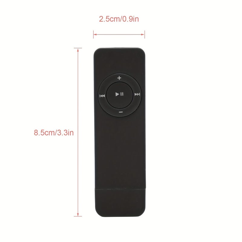 Portable Mini MP3 Player AMOLED Display Black 4G TF Card 200mAh Battery - Image 2