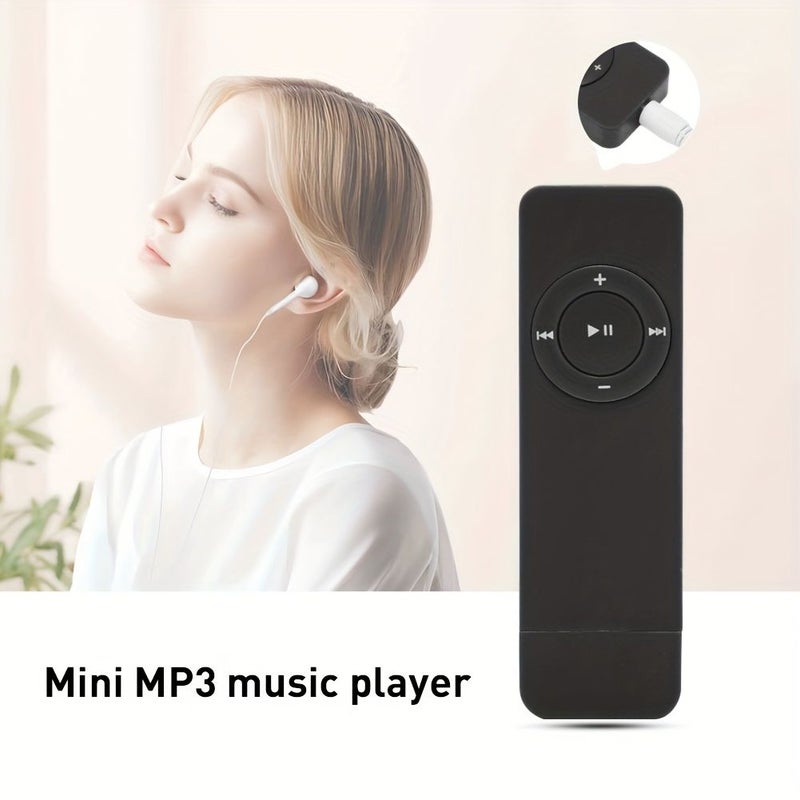 Portable Mini MP3 Player AMOLED Display Black 4G TF Card 200mAh Battery - Image 1