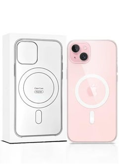 Magnetic Magnetic mobile phone case (iPhone 15 Plus), compatible with MagSafe, thin transparent mobile phone cover, shockproof, made of thermoplastic polyurethane  - Image 1